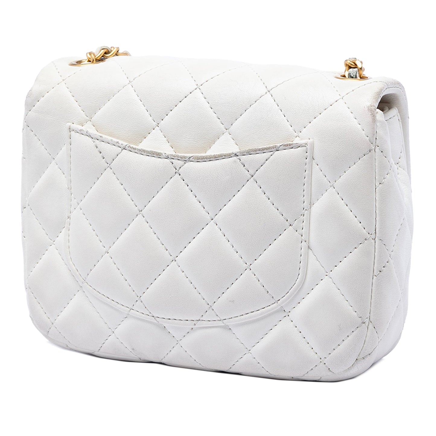 Chanel Mini Square Classic Lambskin Enamel Coco Hearts Single Flap