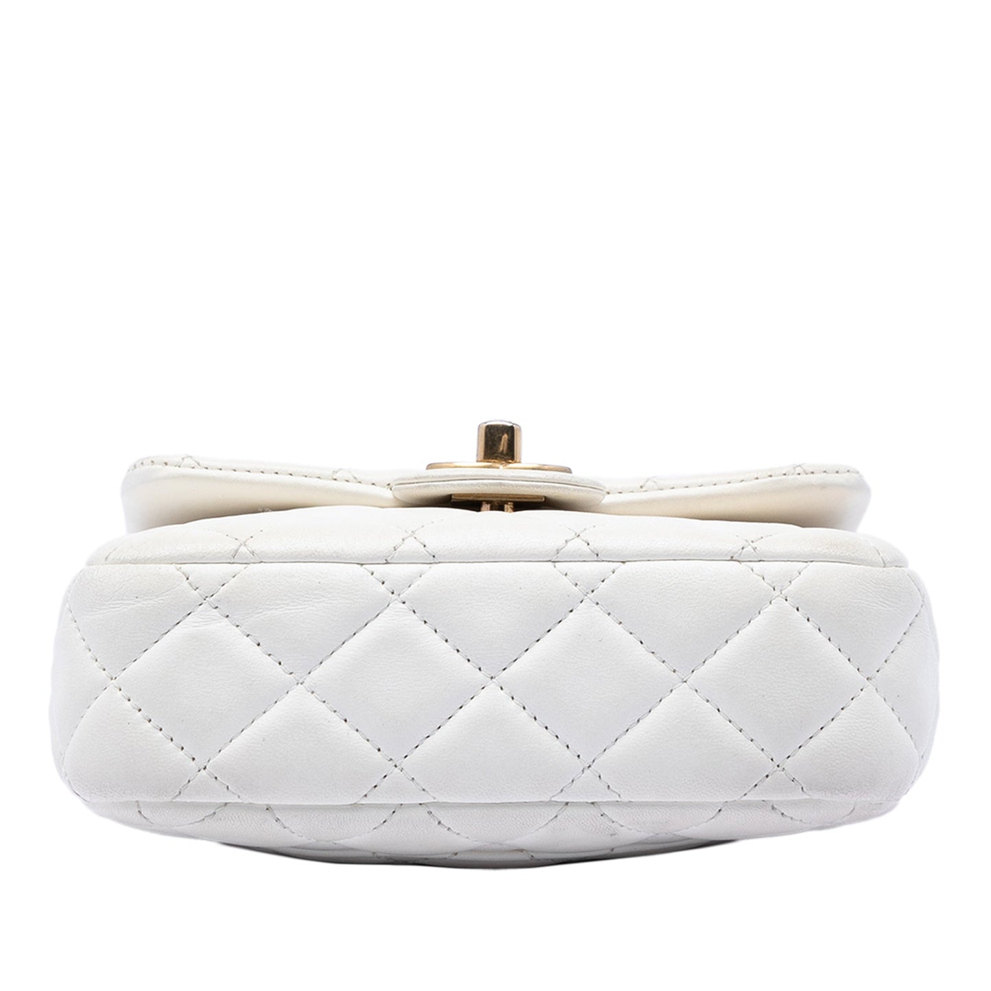 Chanel Mini Square Classic Lambskin Enamel Coco Hearts Single Flap