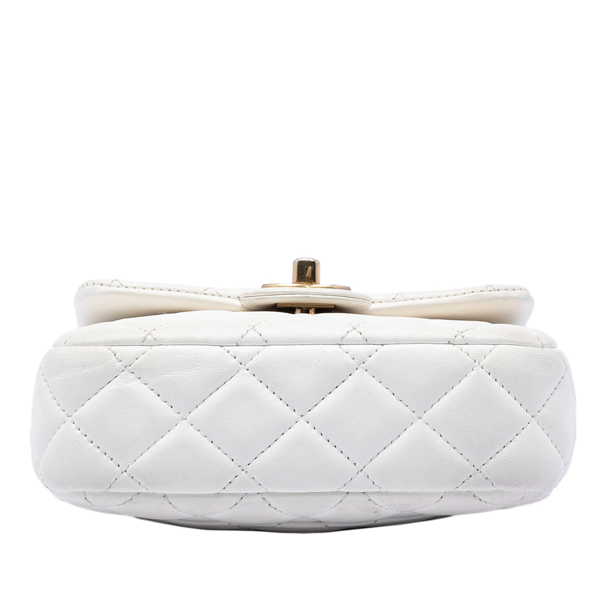 Chanel Mini Square Classic Lambskin Enamel Coco Hearts Single Flap