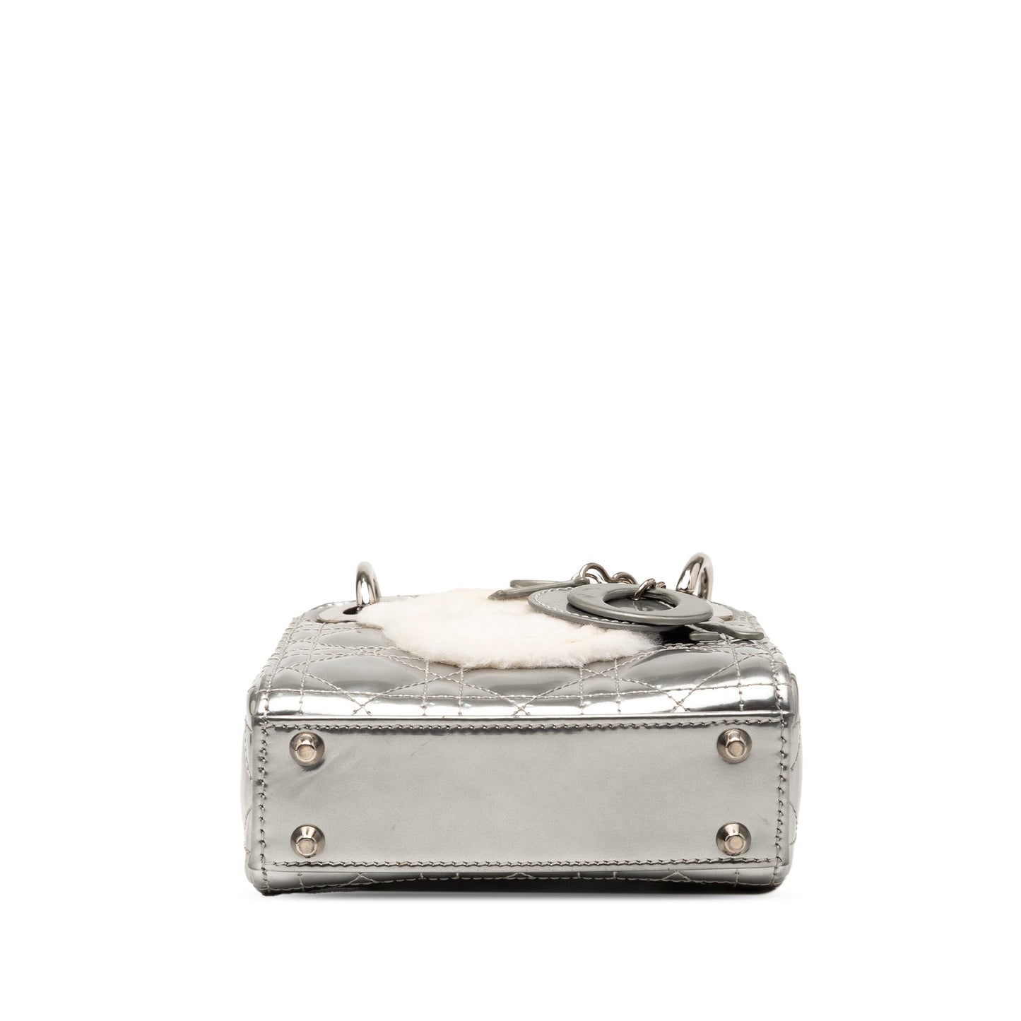 Dior Micro Metallic Lambskin Cannage Bear Lady Dior