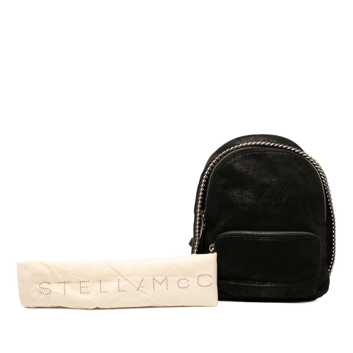 Stella McCartney Shaggy Deer Falabella Backpack — Black