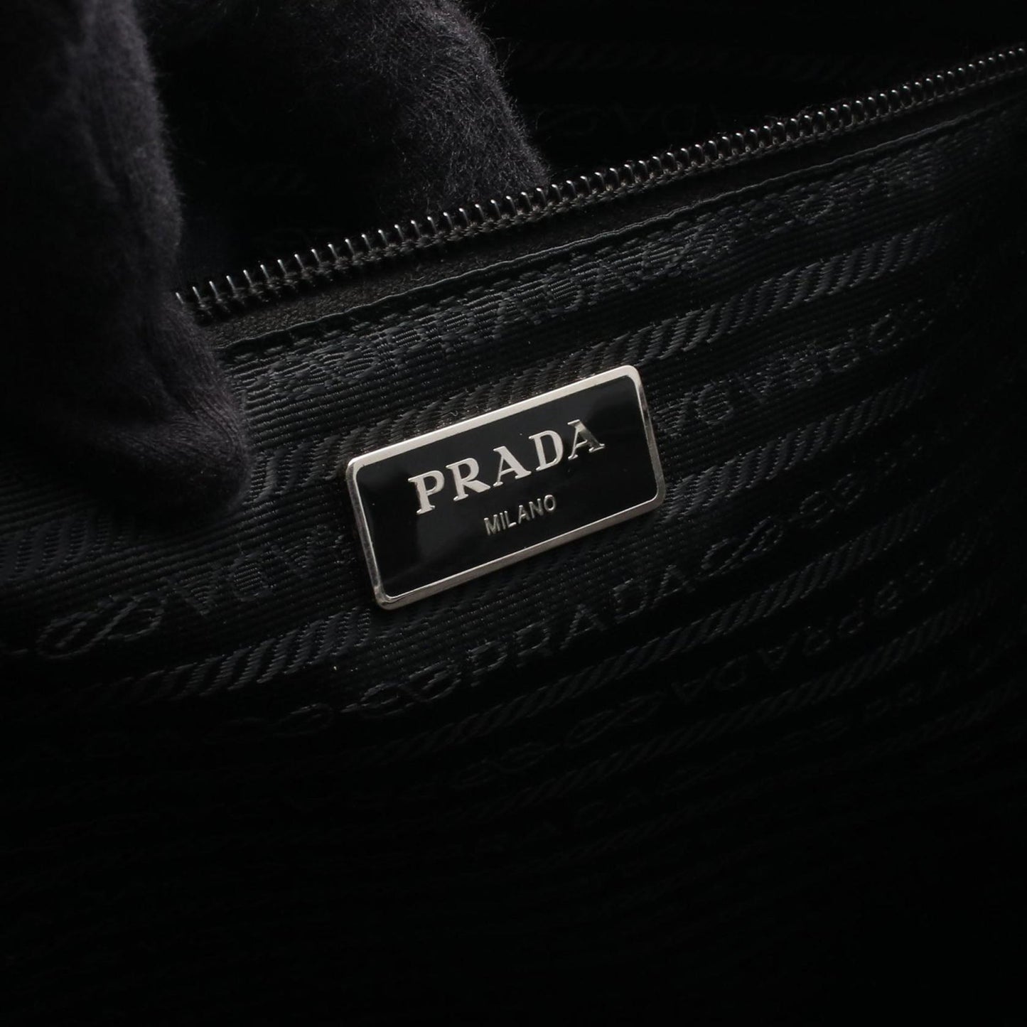 Prada Saffiano Trimmed Tessuto Buckle Messenger Bag