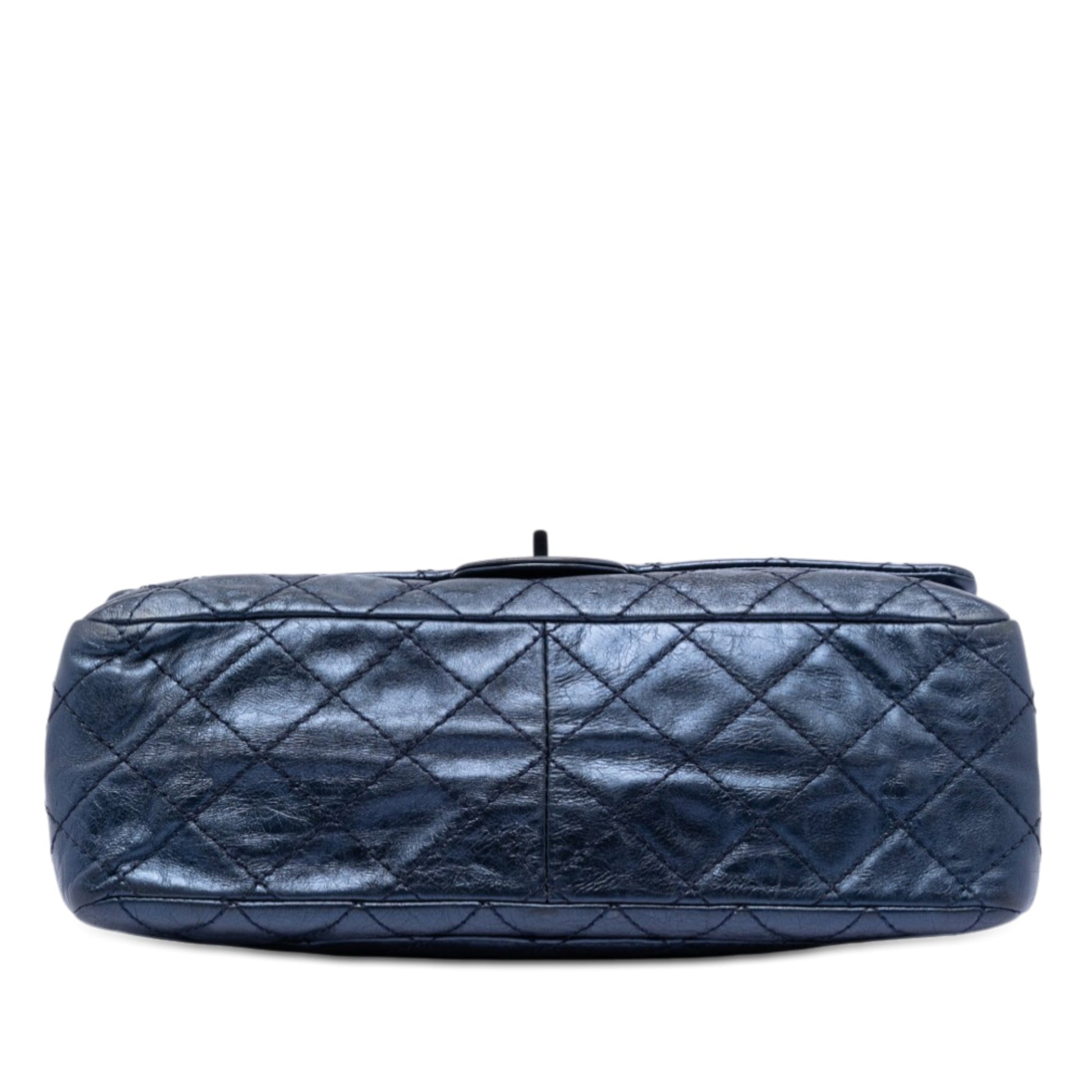 Quilted Metallic Aged Calfskin Reissue 2.55 Double Flap 226