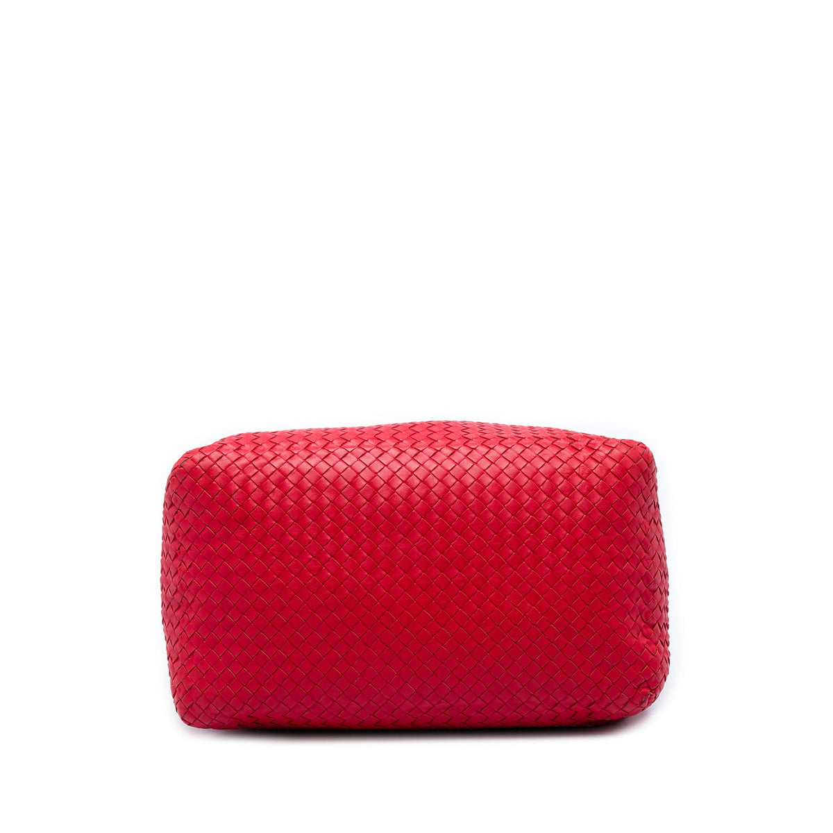 Bottega Veneta Large Nappa Intrecciato Cesta Tote — Red