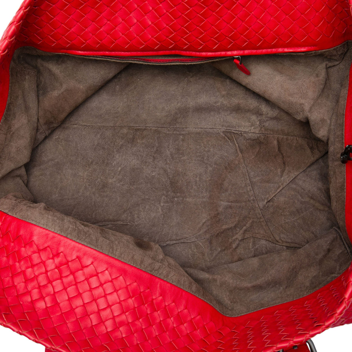 Bottega Veneta Large Nappa Intrecciato Cesta Tote — Red