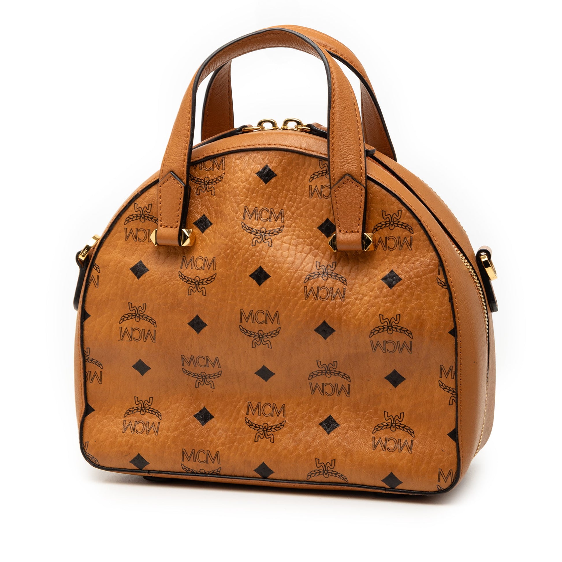 MCM Visetos Coated Canvas Essential Disco Satchel