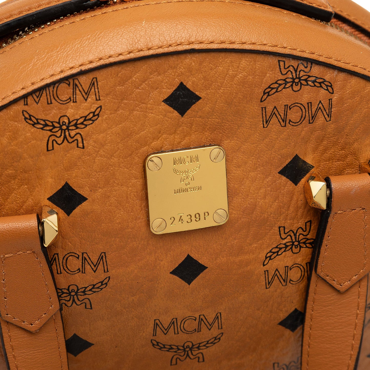 MCM Visetos Coated Canvas Essential Disco Satchel