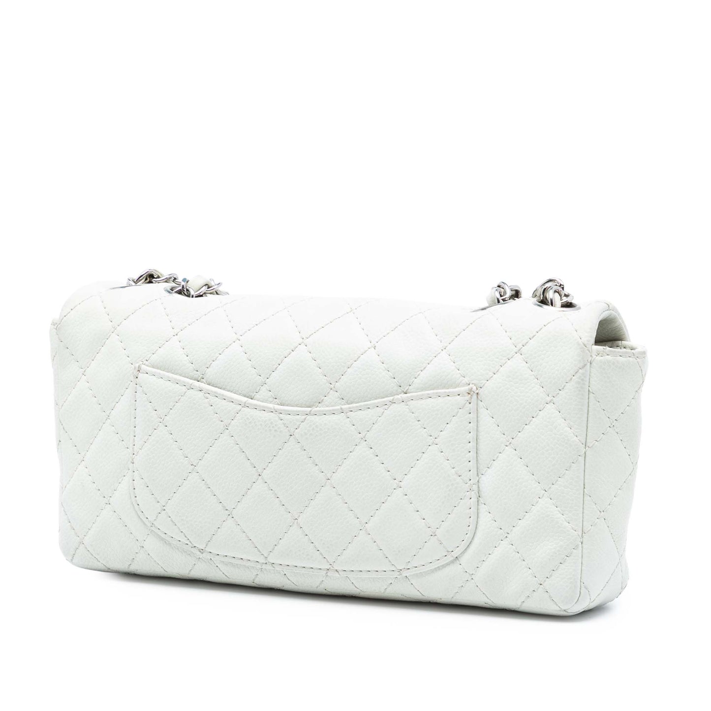 Chanel CC Quilted Caviar East West Single Flap