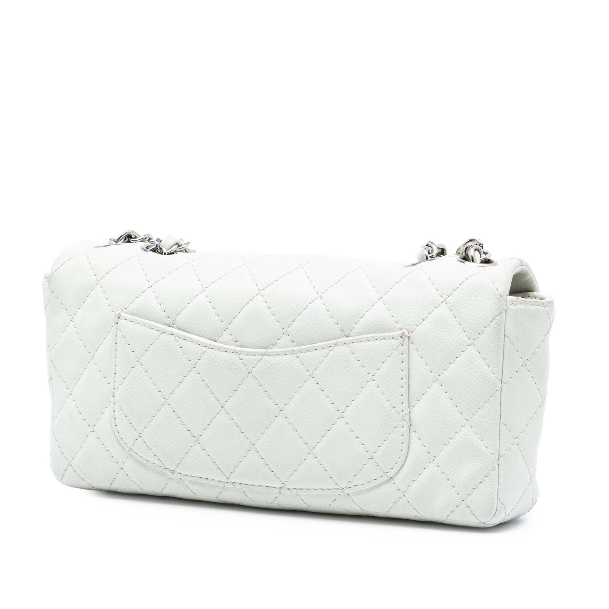 Chanel CC Quilted Caviar East West Single Flap