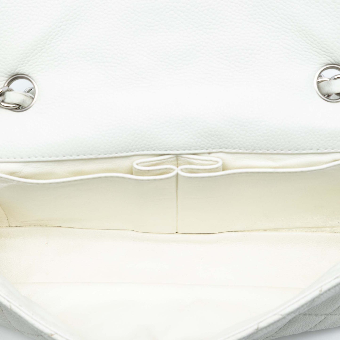 Chanel CC Quilted Caviar East West Single Flap