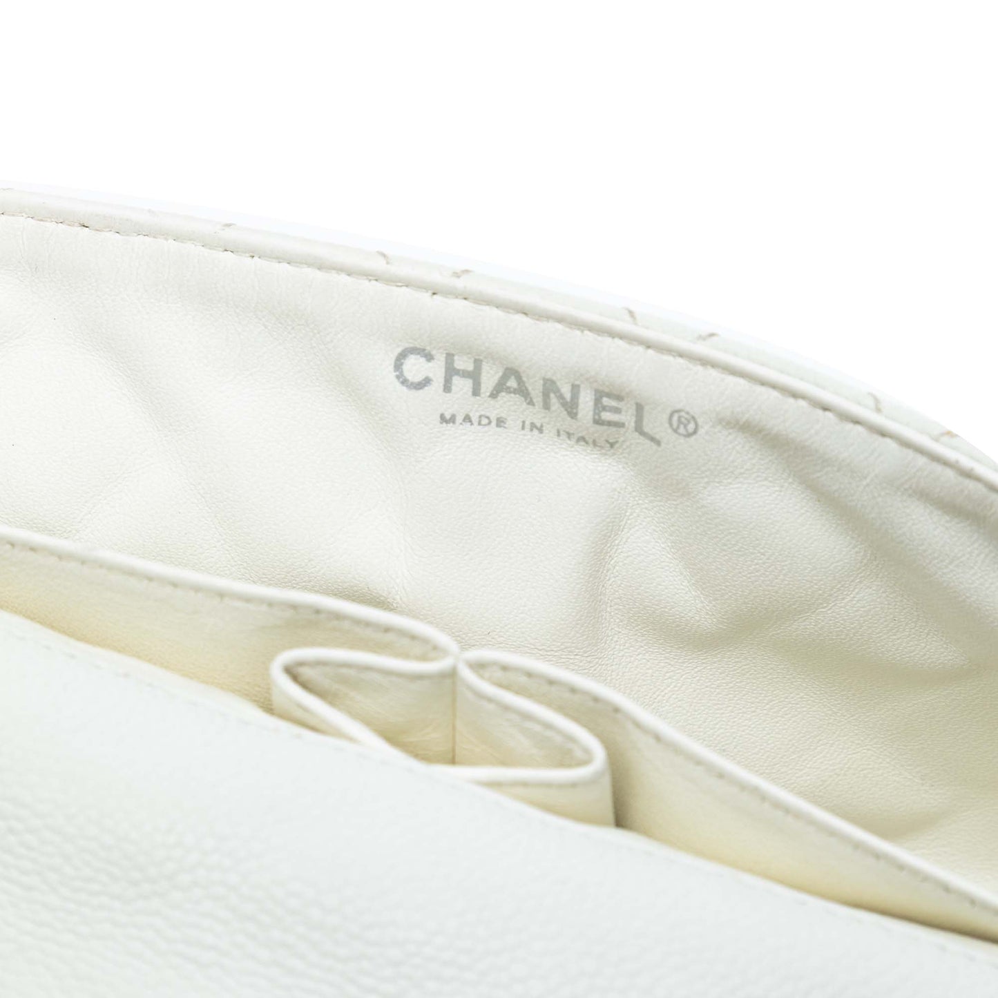 Chanel CC Quilted Caviar East West Single Flap