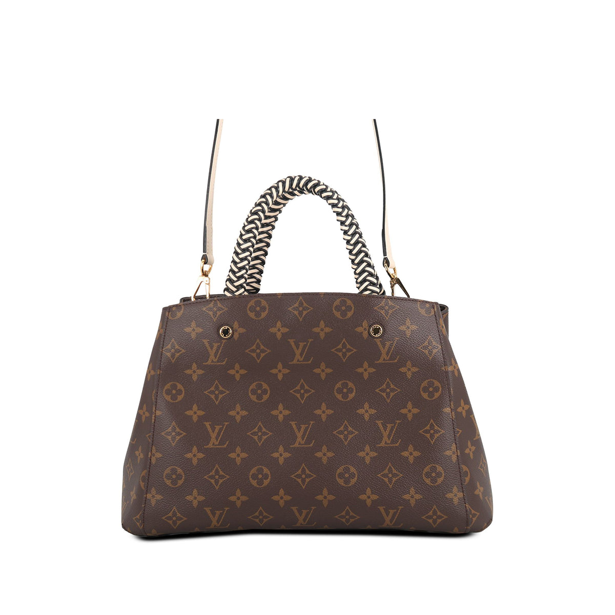 Louis Vuitton Braided Handle Monogram Montaigne BB — Brown
