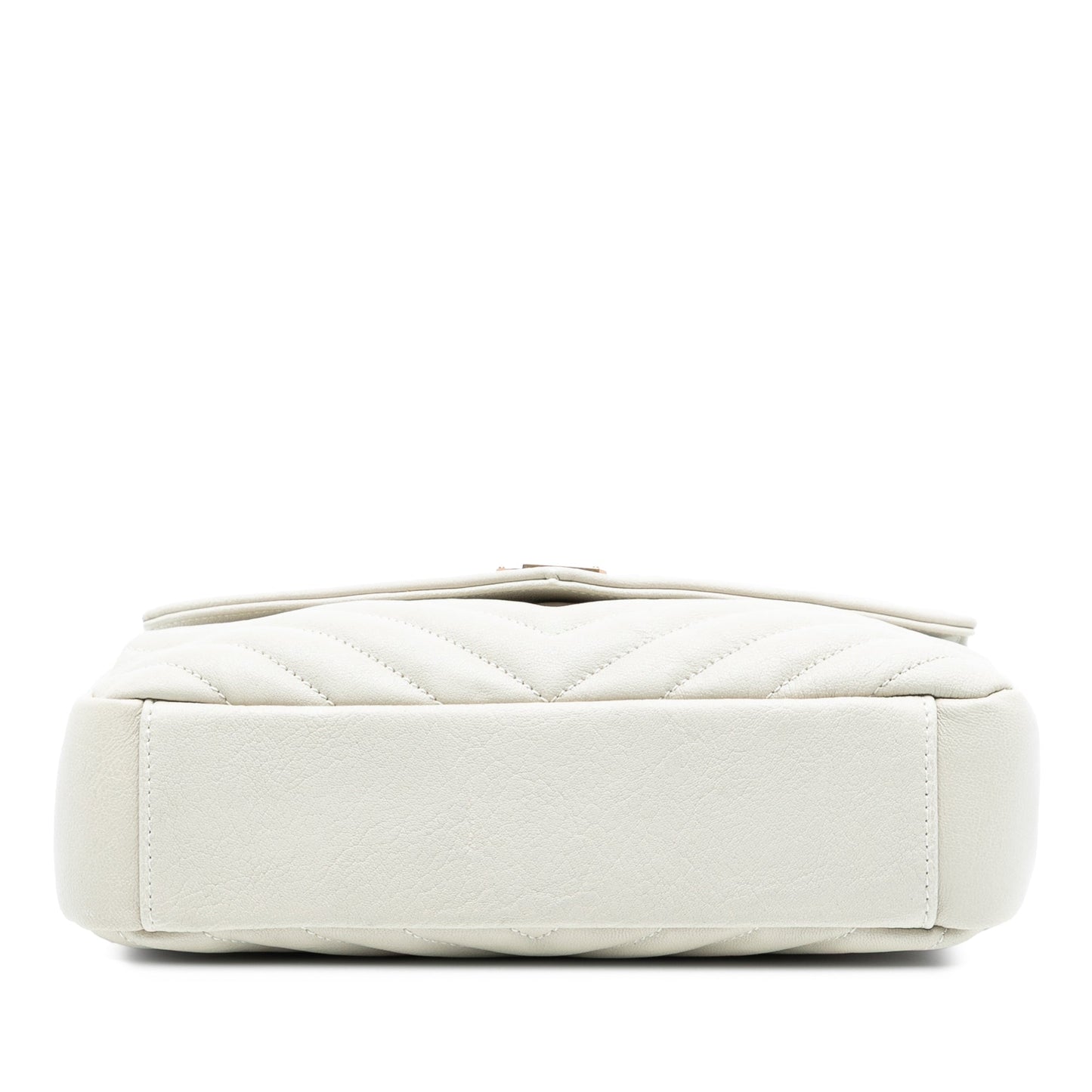 Medium Chevron Sheepskin Monogram College Satchel