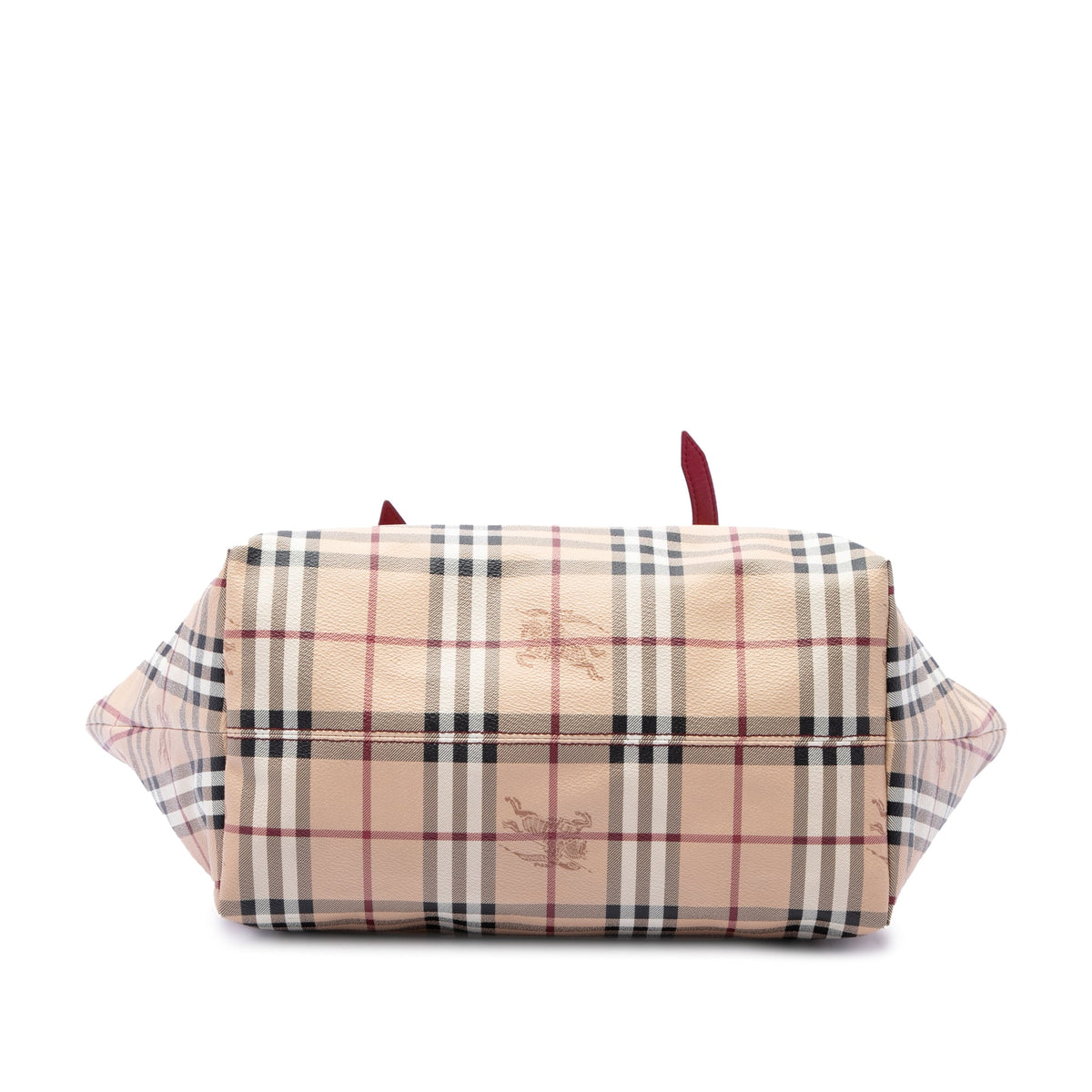 Burberry Medium Haymarket Check Coated Canvas Salisbury Tote — Beige