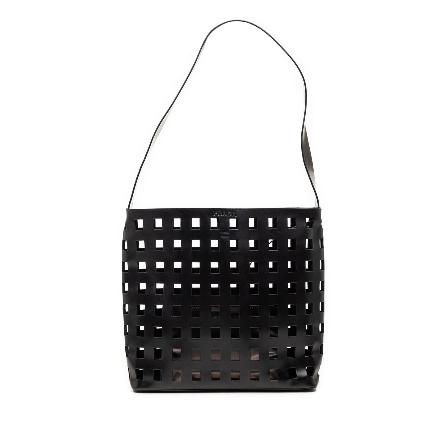Prada Perforated Leather Shoulder Bag