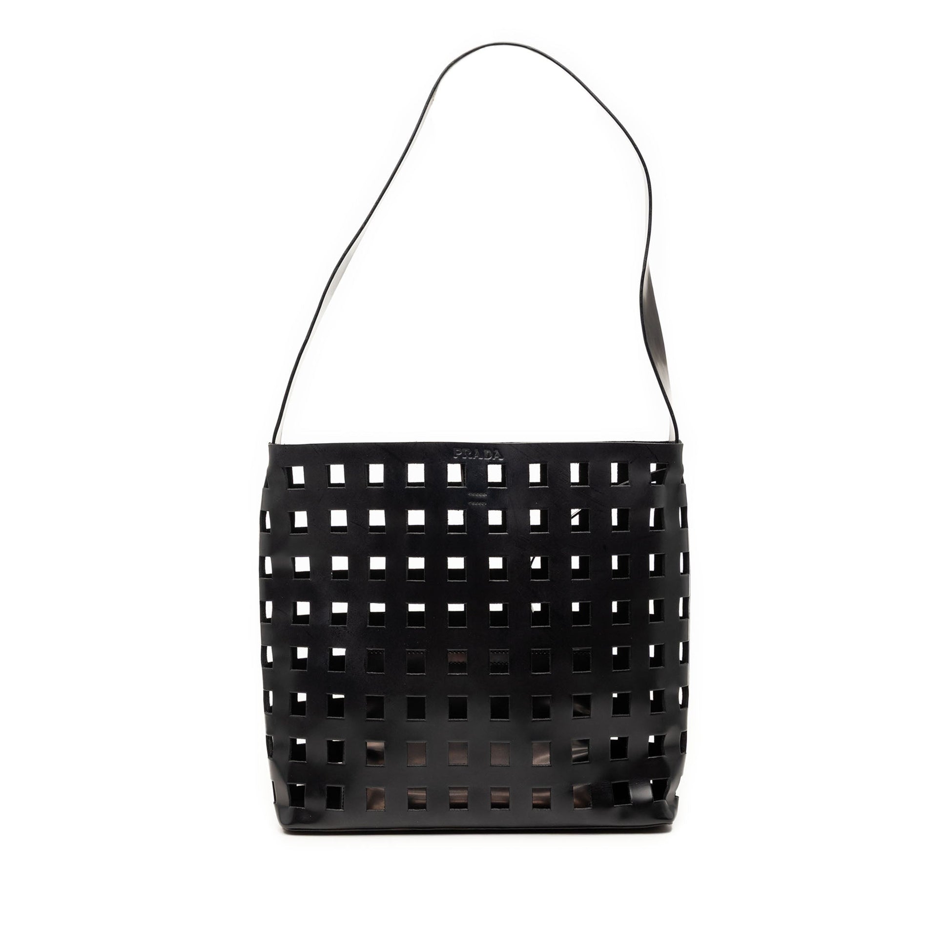 Prada Perforated Leather Shoulder Bag