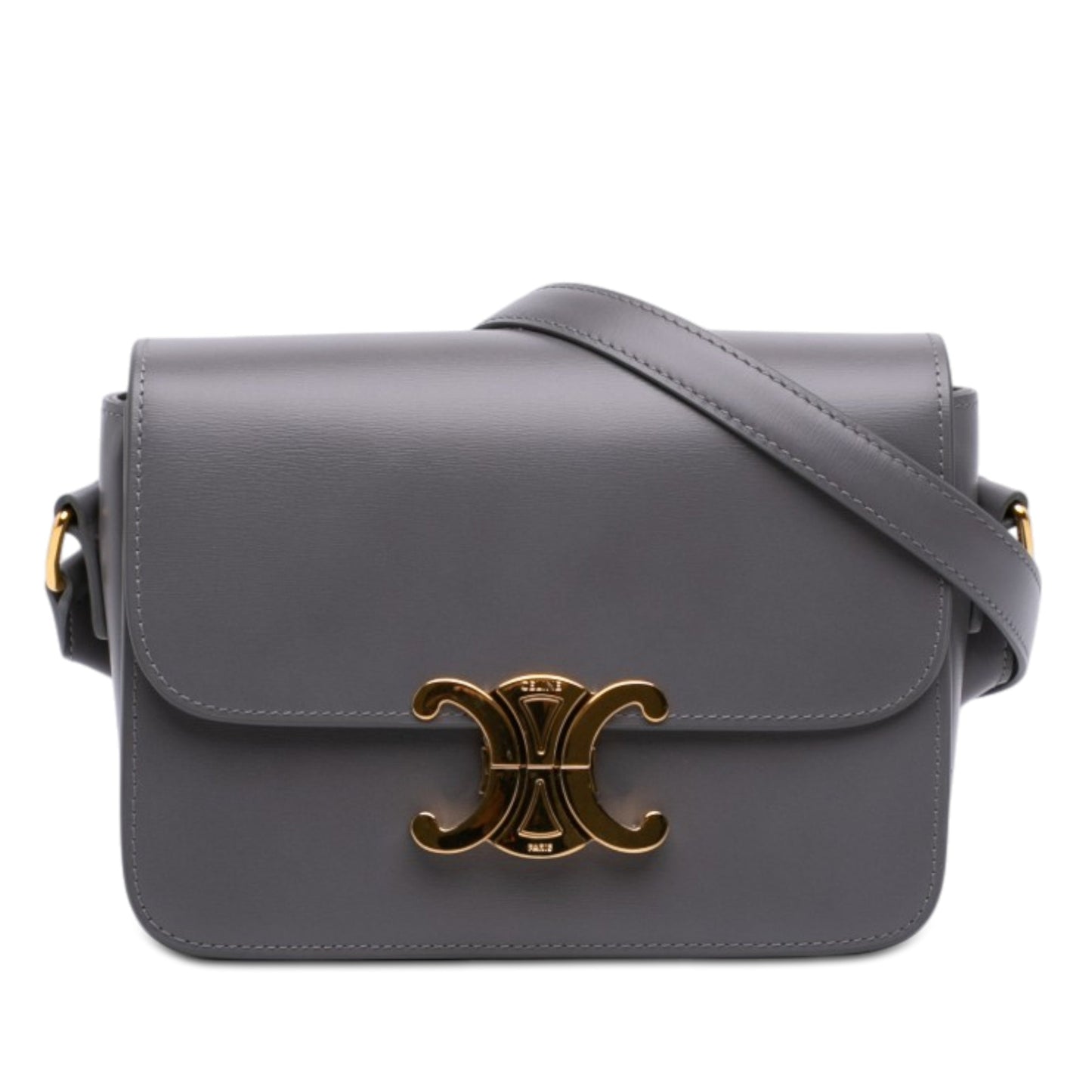 Celine Teen Shiny Calfskin Triomphe Crossbody