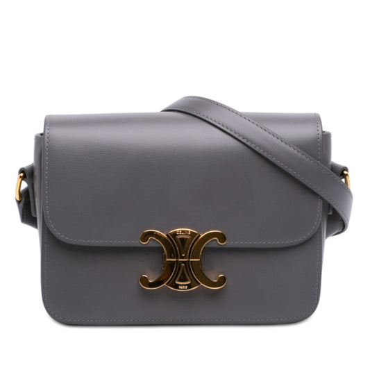 Celine Teen Shiny Calfskin Triomphe Crossbody