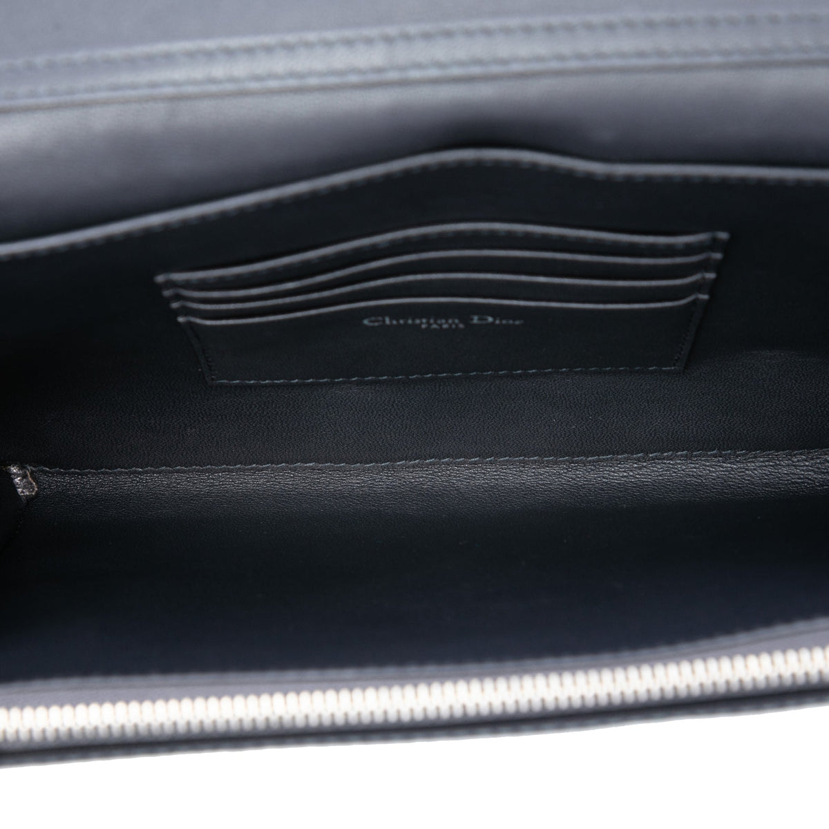 Dior Metallic Leather Shadow Soft Pouch on Chain
