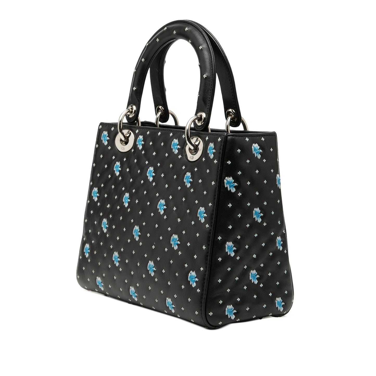 Dior Medium Calfskin Embroidered Flower Lady Dior