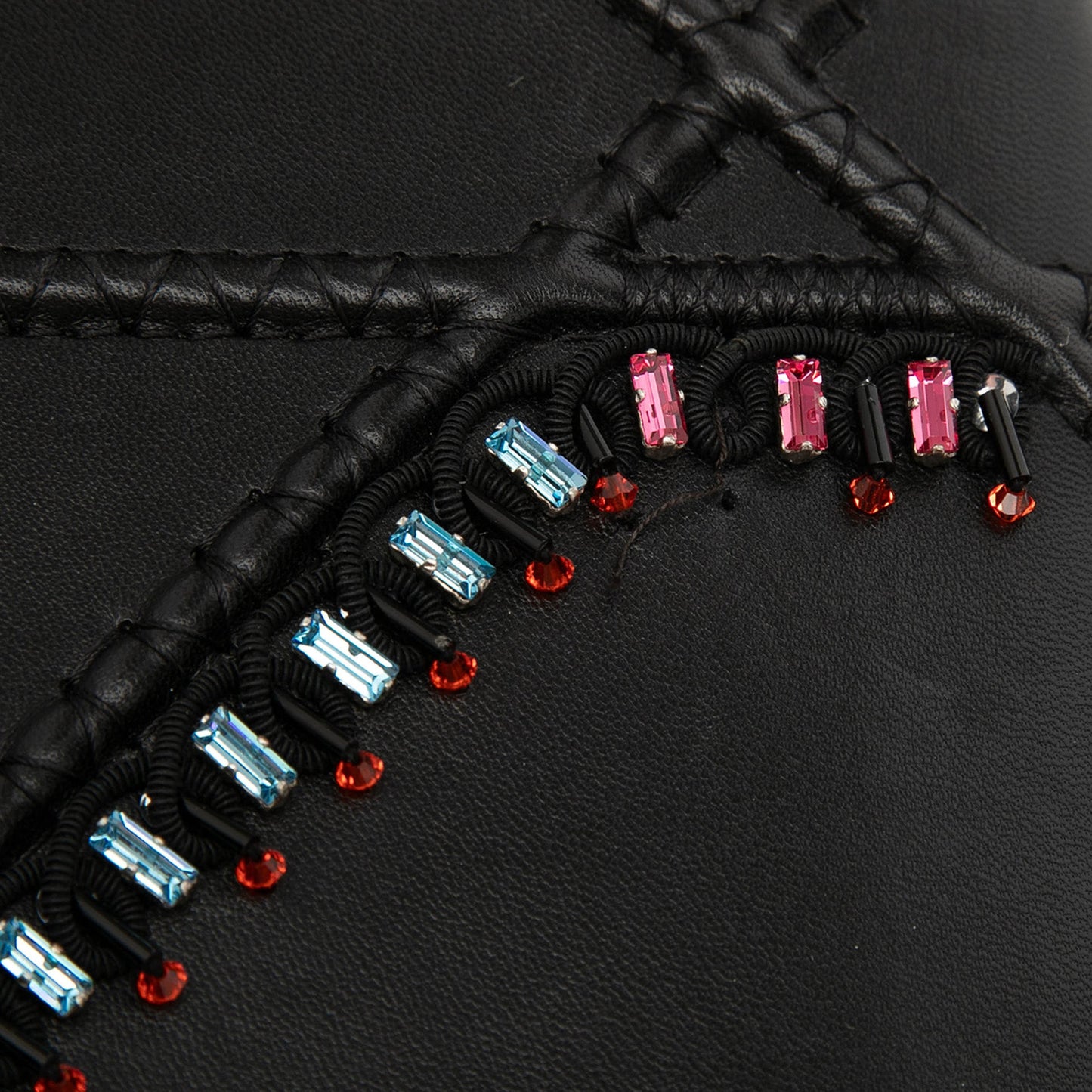 Dior Medium Calfskin Crystal Embroidered Diorama Flap