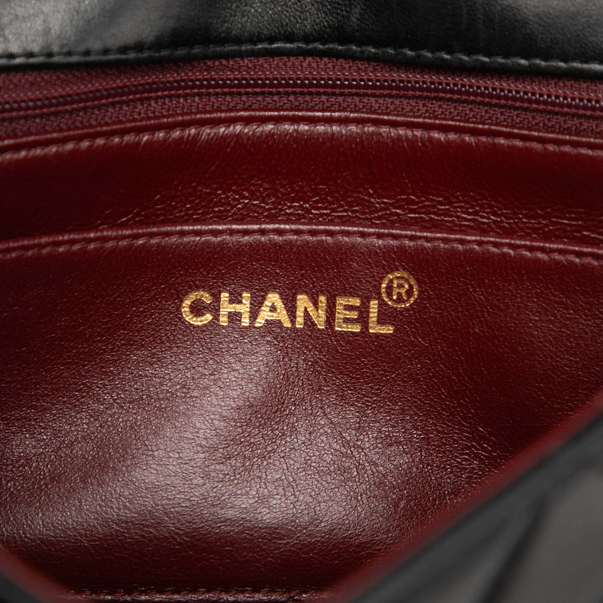 Chanel Small Lambskin Diana Flap — Black