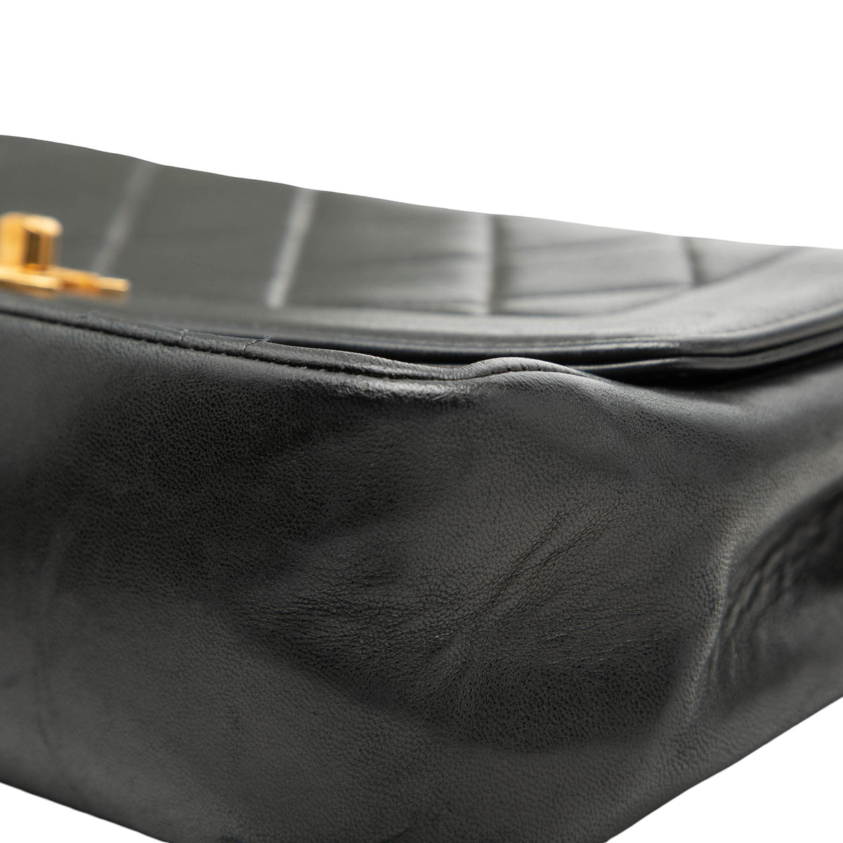 Chanel Small Lambskin Diana Flap — Black