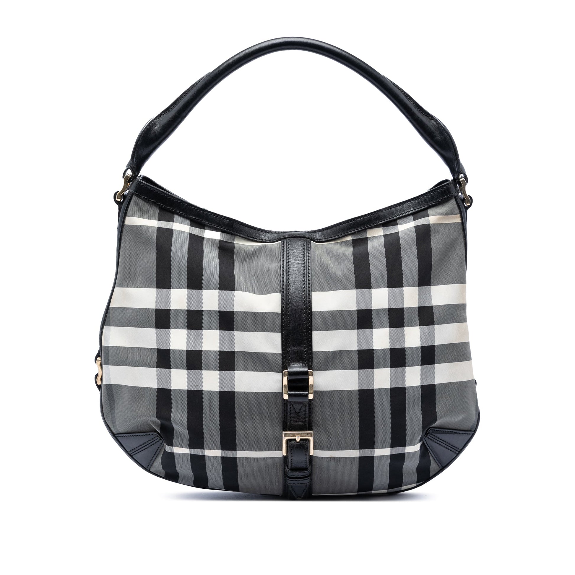 Burberry Check Nylon Grafton Hobo
