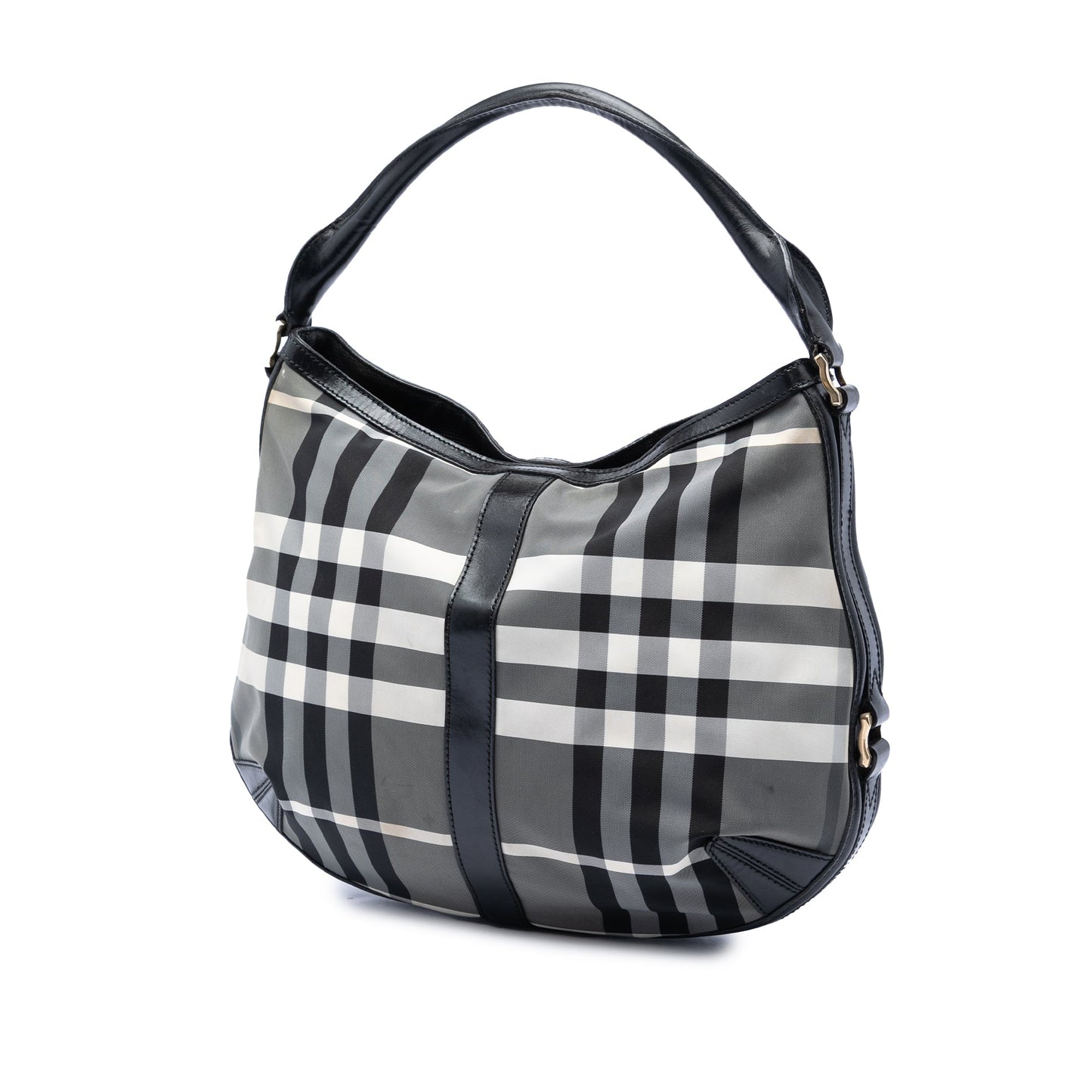Burberry Check Nylon Grafton Hobo