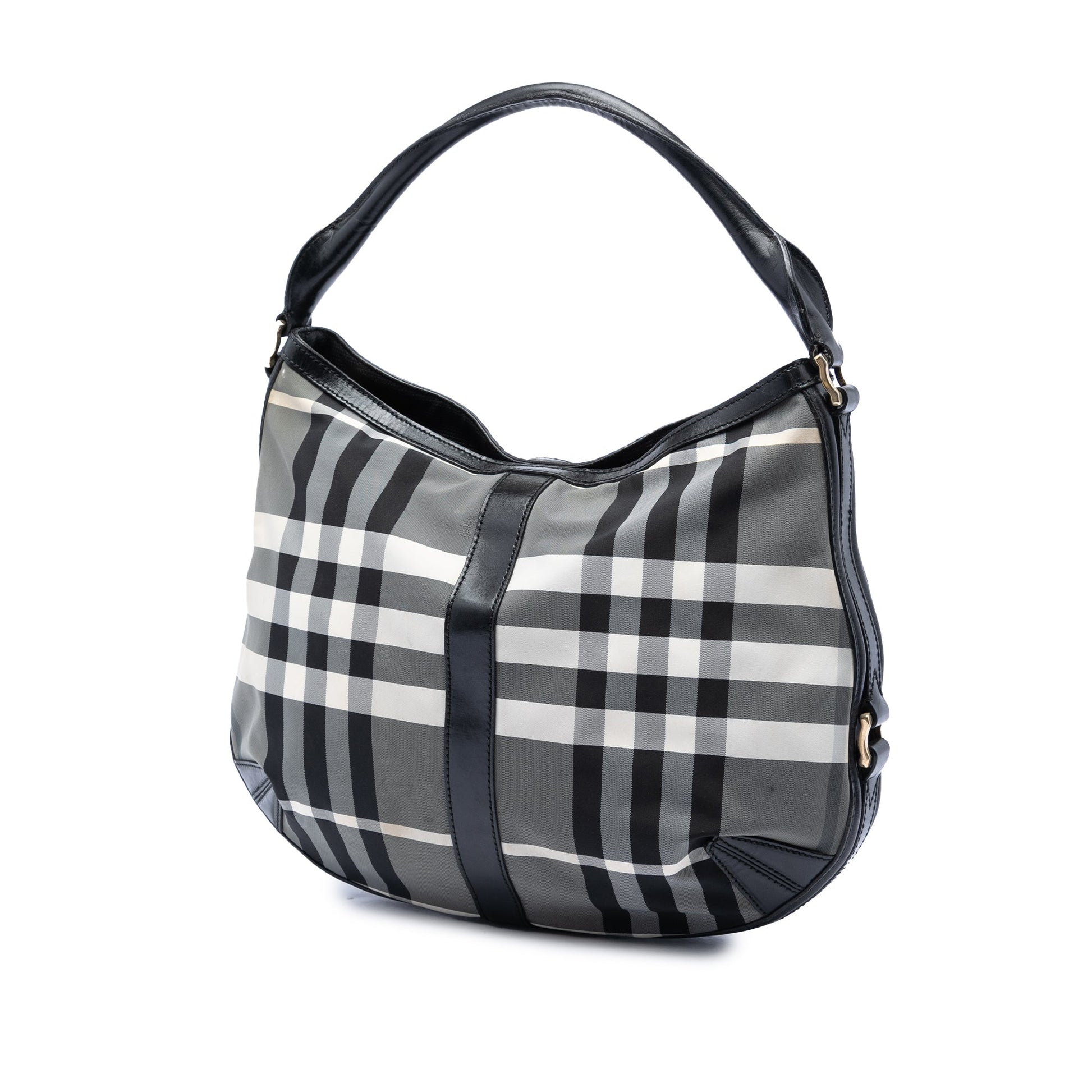 Burberry Check Nylon Grafton Hobo