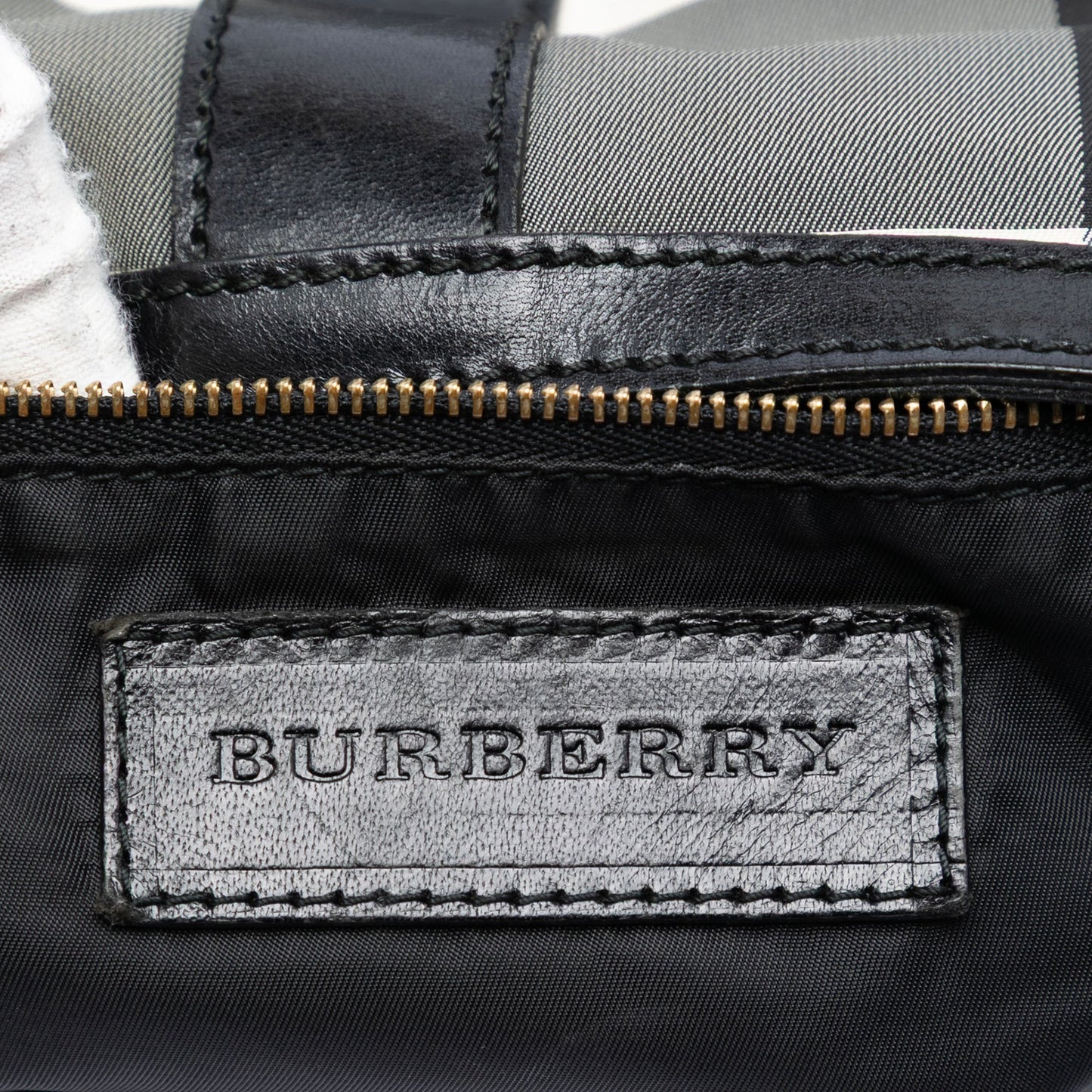 Burberry Check Nylon Grafton Hobo