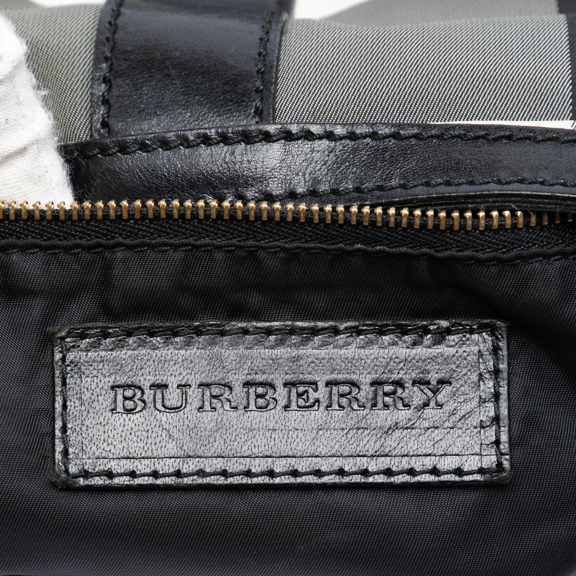 Burberry Check Nylon Grafton Hobo