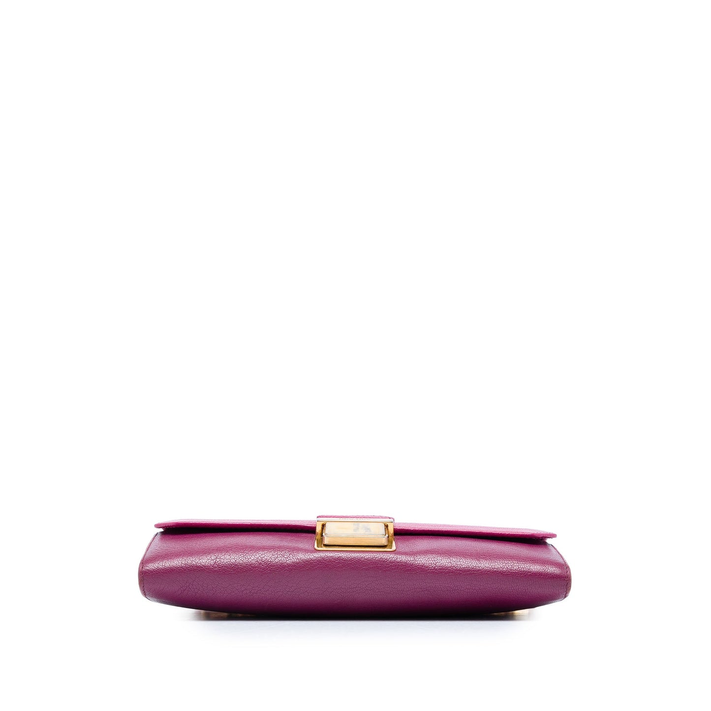Miu Miu Bicolor Goatskin Madras Wallet on Chain