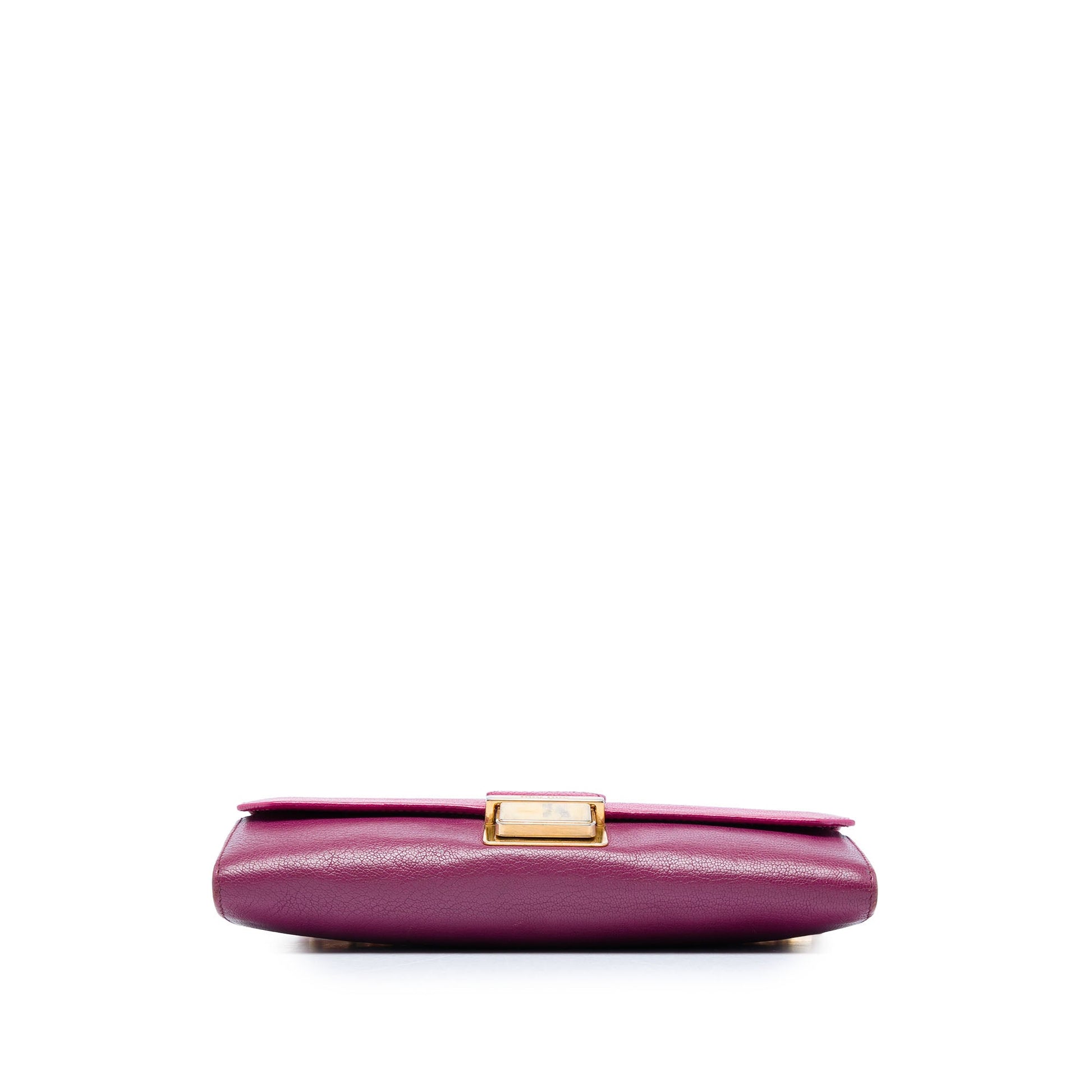 Miu Miu Bicolor Goatskin Madras Wallet on Chain