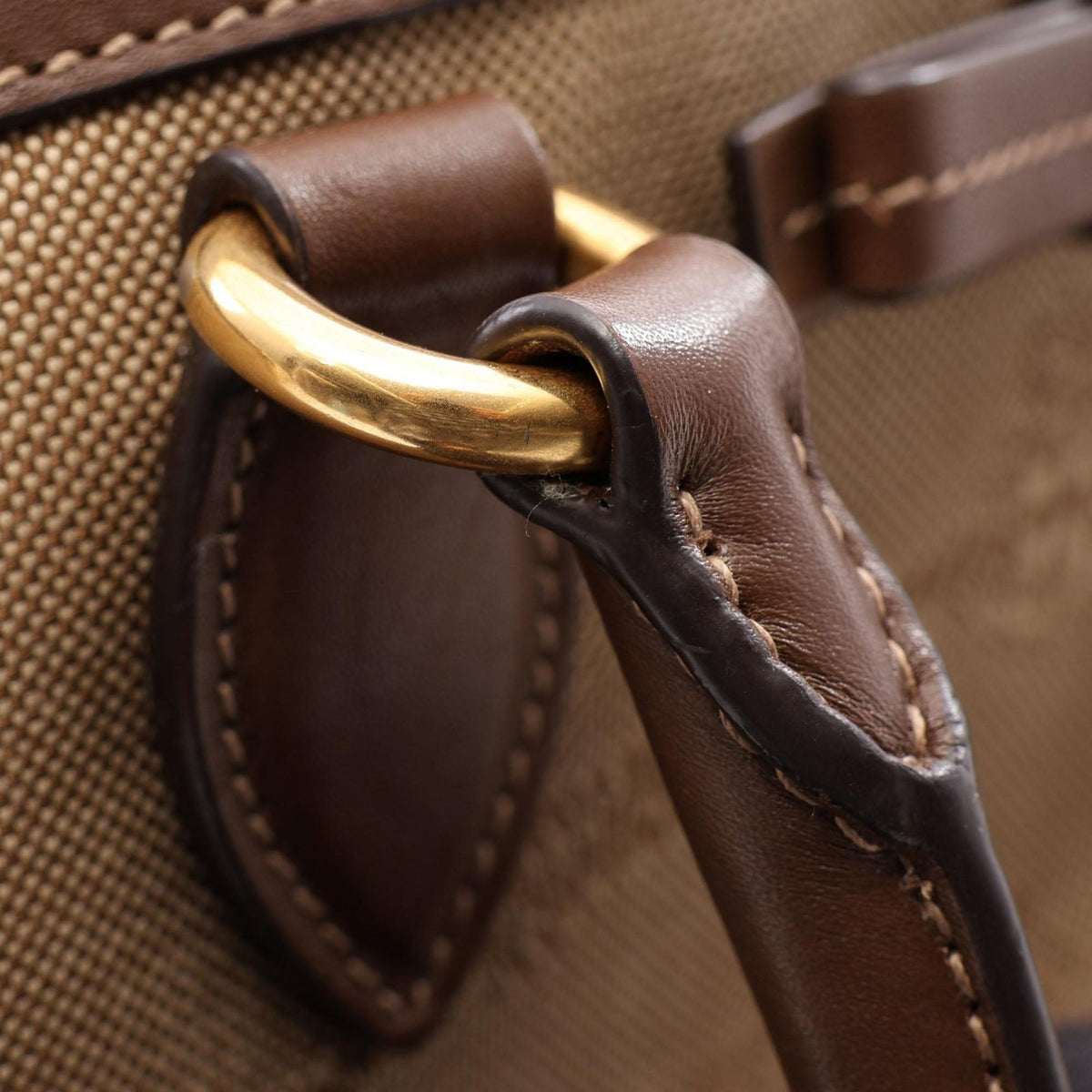 Prada Canvas Canapa Logo Bow Satchel