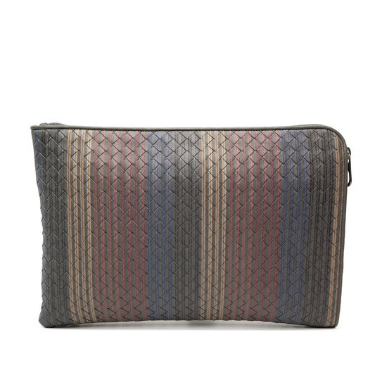 Nappa Intrecciato Stripe Document Case