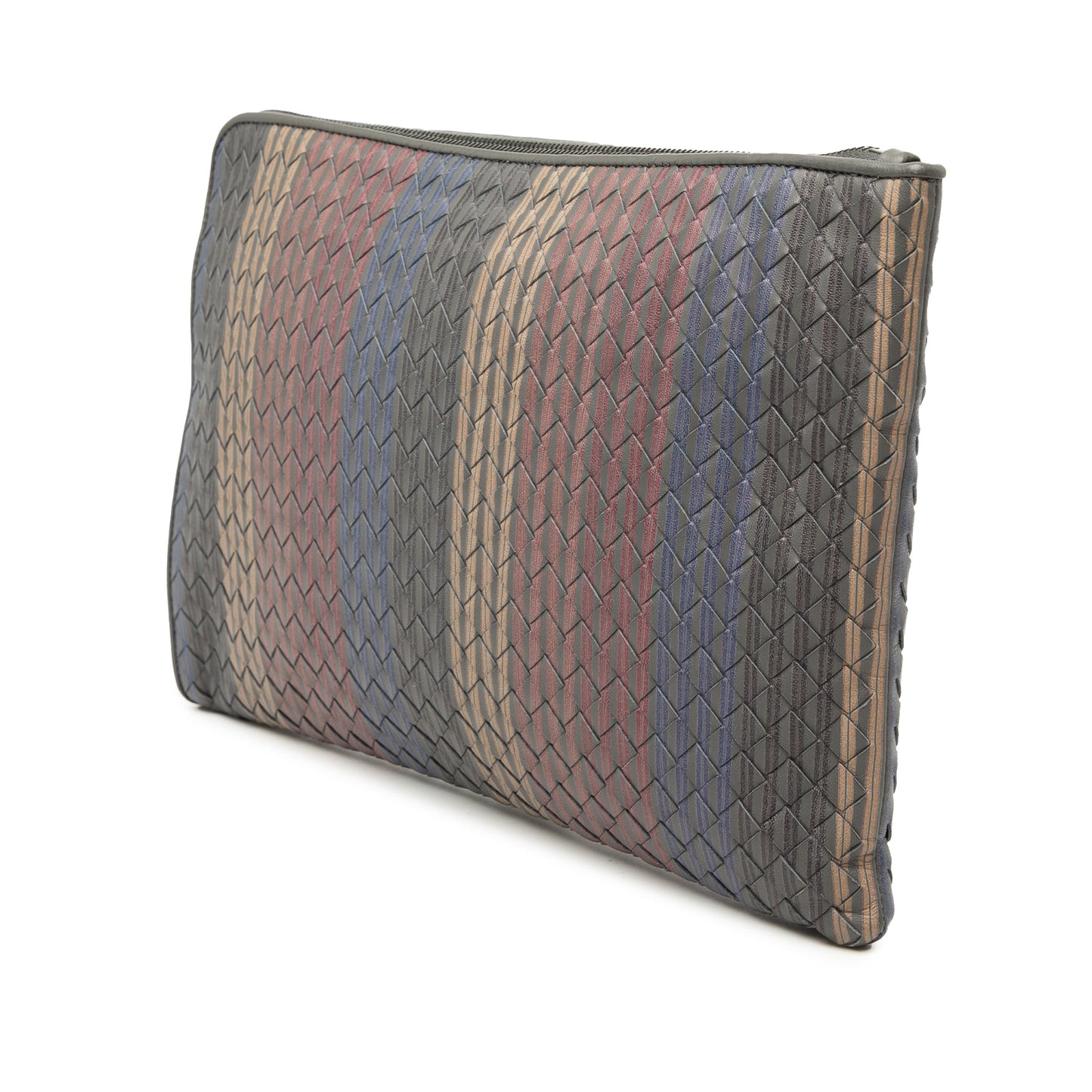 Nappa Intrecciato Stripe Document Case