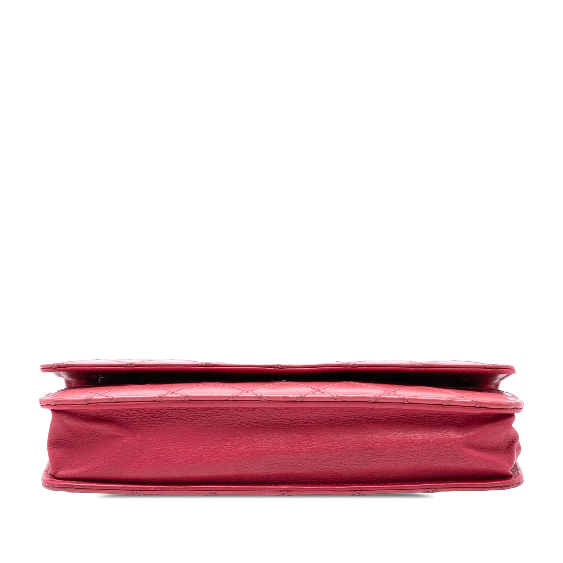 CC Lambskin Wild Stitch Wallet on Chain