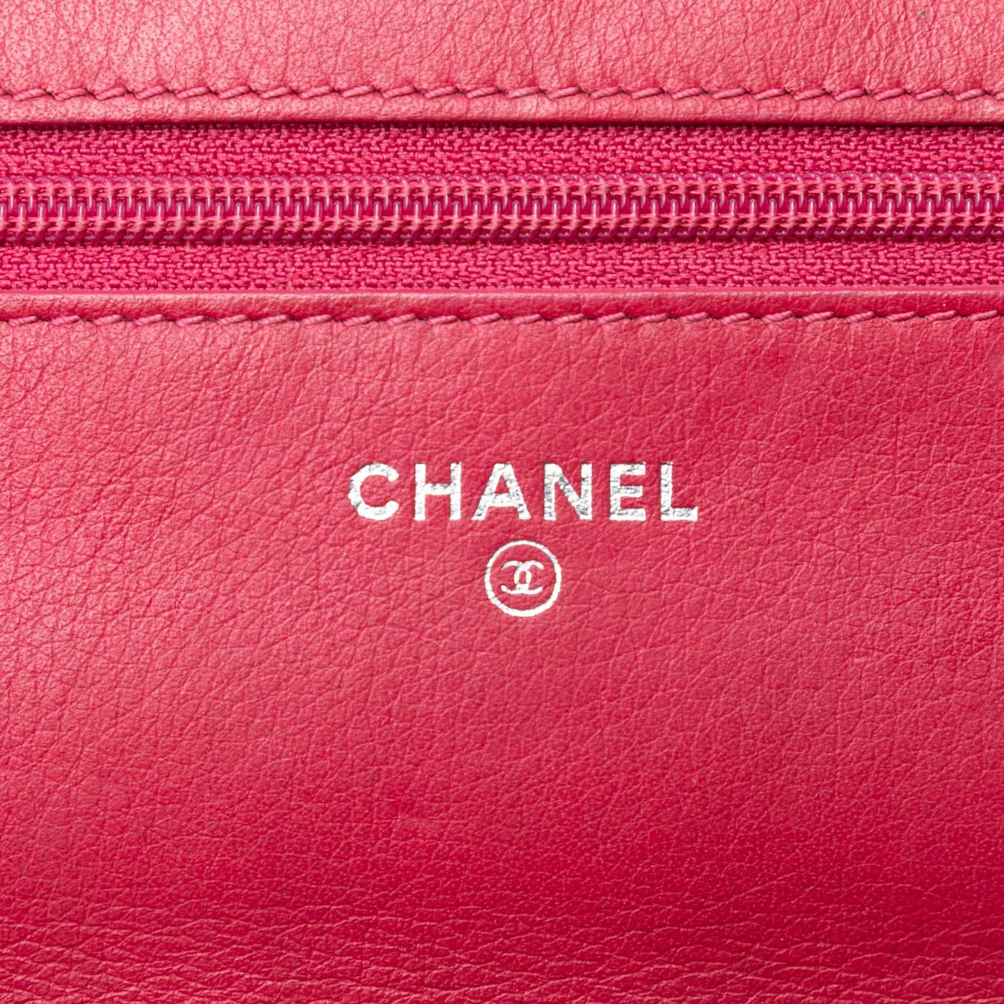 CC Lambskin Wild Stitch Wallet on Chain