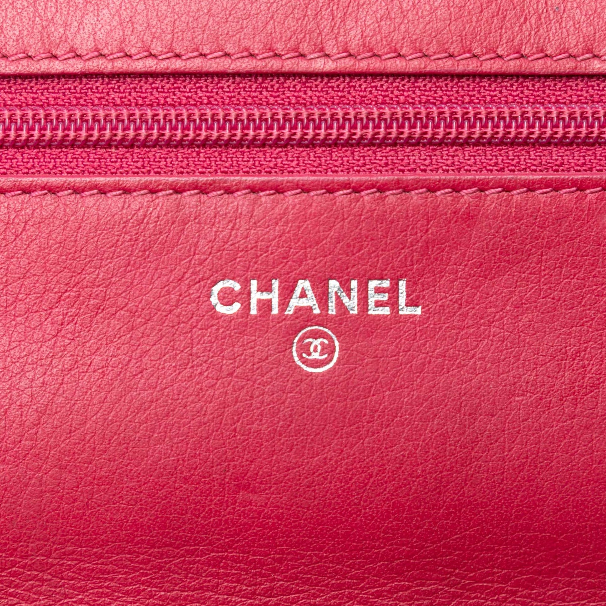 CC Lambskin Wild Stitch Wallet on Chain