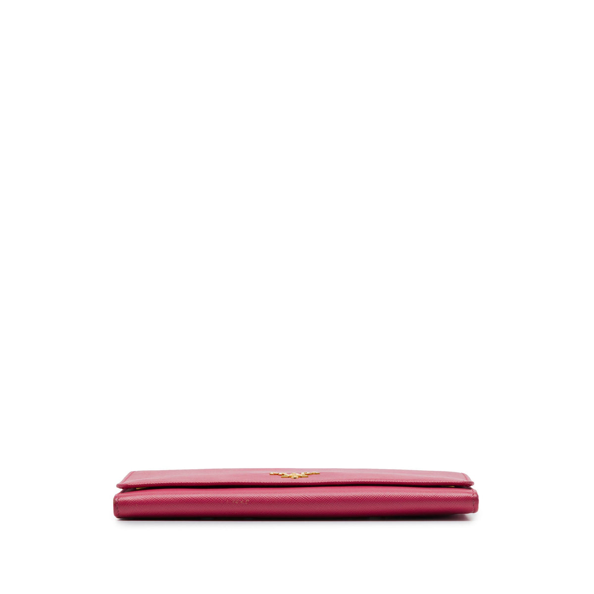 Prada Saffiano Wallet on Chain — Pink