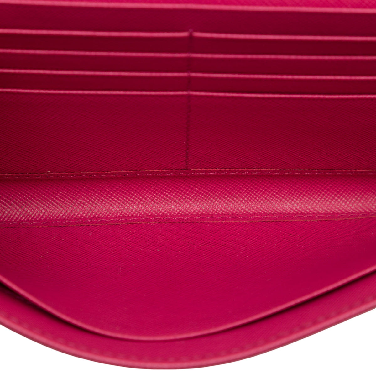 Prada Saffiano Wallet on Chain — Pink