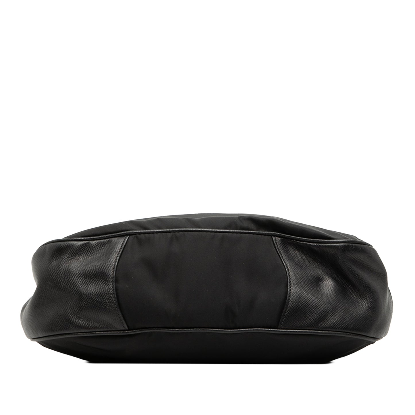 Saffiano Trimmed Tessuto Shoulder Bag