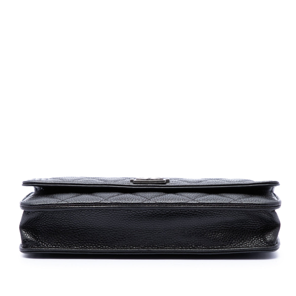 Chanel Quilted Caviar Boy Wallet on Chain — Black