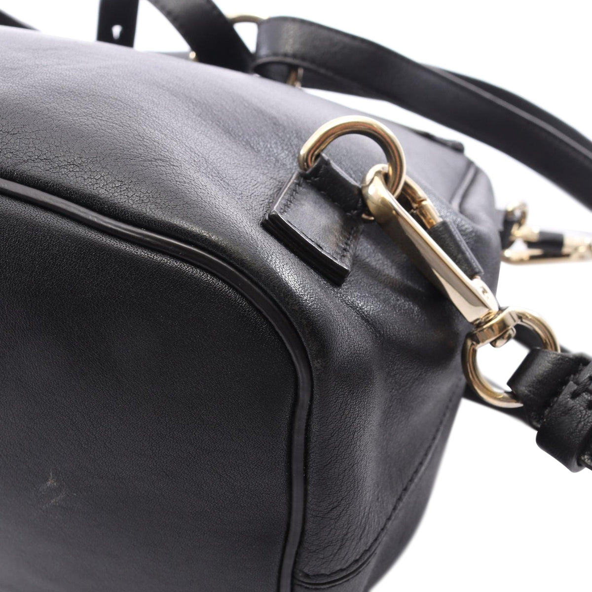 Chloé Mini Calfskin and Suede Faye Backpack — Black