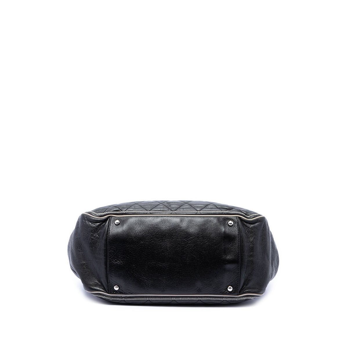 Chanel Quilted Lambskin East West Mademoiselle Accordion Flap — Black