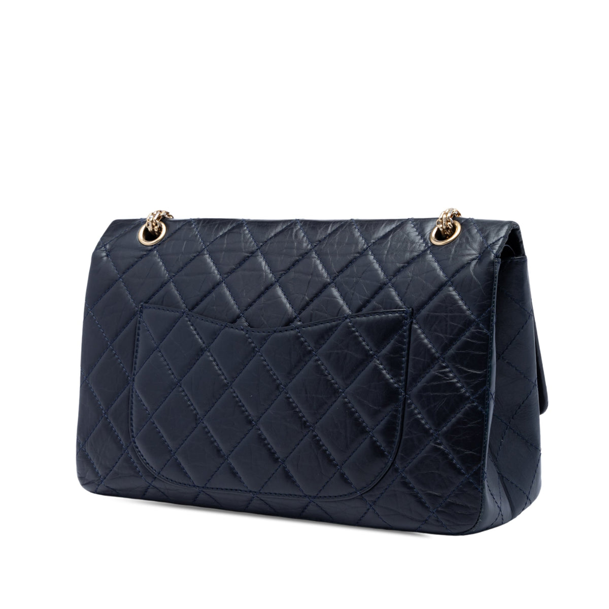Chanel Quilted Aged Calfskin Reissue 2.55 Double Flap 227 — Blue