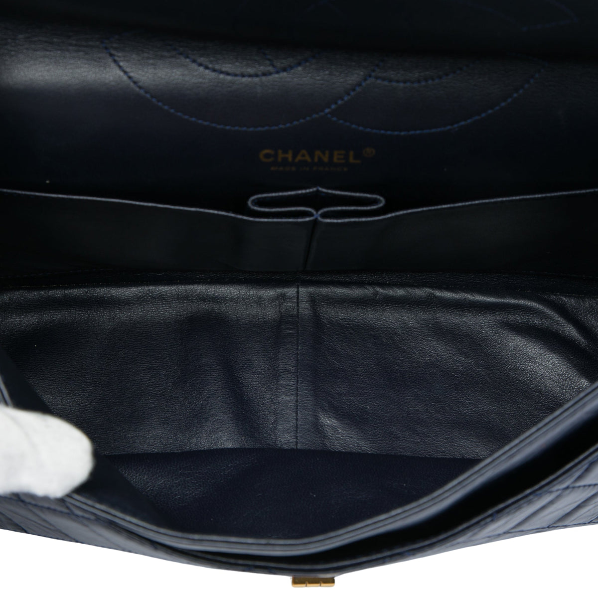 Chanel Quilted Aged Calfskin Reissue 2.55 Double Flap 227 — Blue