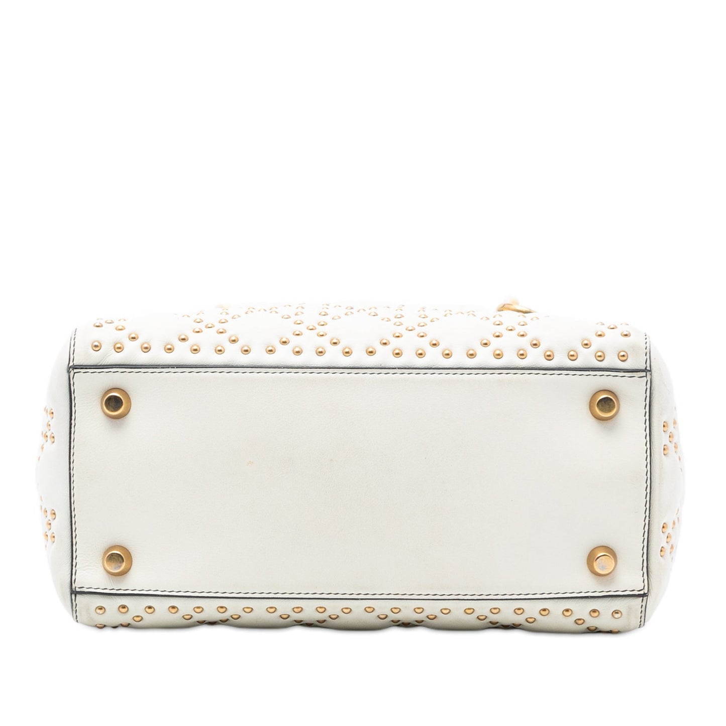 Dior Medium Lambskin Cannage Studded Supple Lady Dior