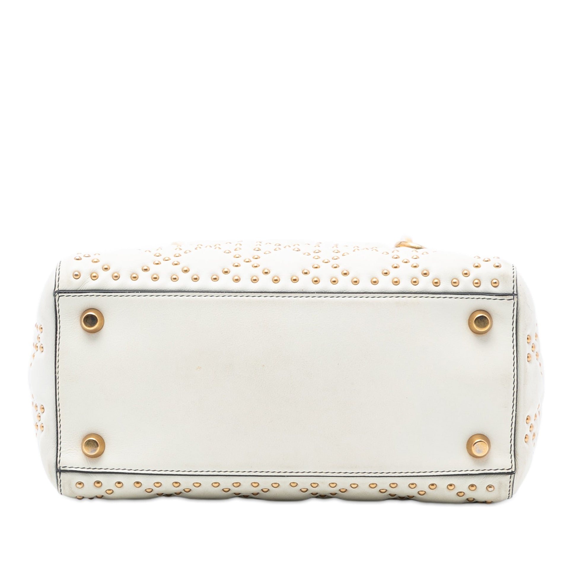 Dior Medium Lambskin Cannage Studded Supple Lady Dior